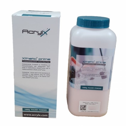 AcrylX Xthetic PRIME Selfcure (Cold Cure) Colour Stable POWDER ONLY - Pink V (O2) Veined - 1000g